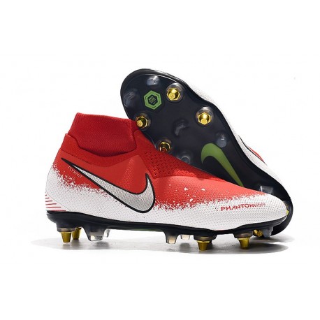 Scarpe Nike Phantom Vision Elite DF Anti-Clog SG-Pro Rosso Bianco