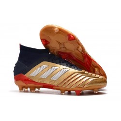 Scarpa Nuovo Adidas Predator 19.1 FG - Oro Rosso Argento