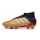 Scarpa Nuovo Adidas Predator 19.1 FG - Oro Rosso Argento