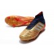Scarpa Nuovo Adidas Predator 19.1 FG - Oro Rosso Argento