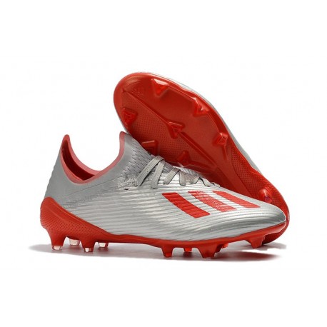 Scarpa da Calcio adidas X 19.1 FG Argento Rosso
