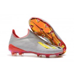 Scarpe da calcio adidas X 19+ FG per terreni duri Argento Rosso