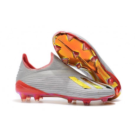 Scarpe da calcio adidas X 19+ FG per terreni duri Argento Rosso