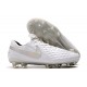 Nike Tiempo Legend VIII Elite FG Scarpa - Bianco Cromo Platino