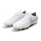 Nike Tiempo Legend VIII Elite FG Scarpa - Bianco Cromo Platino