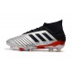 Scarpa Nuovo Adidas Predator 19.1 FG - Argento Nero Rosso