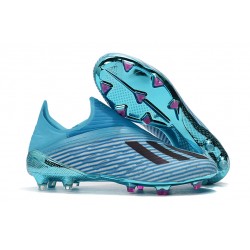 Scarpe da calcio adidas X 19+ FG per terreni duri Ciano Brillante Nero