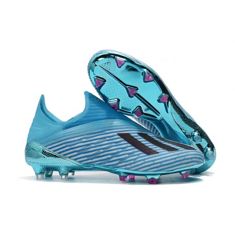 Scarpe da calcio adidas X 19+ FG per terreni duri Ciano Brillante Nero