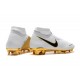 Scarpe Nuovo Nike Phantom Vision Elite DF FG Bianca Oro