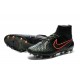 Nuovo 2015 Nike Magista Obra FG ACC Scarpe Calcio Nero Verde