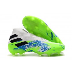 adidas Nemeziz 19+ FG Terreni Compatti Bianco Verde Blu