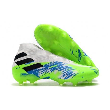 adidas Nemeziz 19+ FG Terreni Compatti Bianco Verde Blu