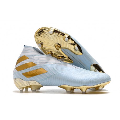 adidas Nemeziz 19+ FG Terreni Compatti Acqua Bold/ Oro Metallico/ Bianco