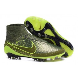 Nuovo 2015 Nike Magista Obra FG ACC Scarpe Calcio Agrume Scuro Volt Nero
