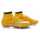 Nike Scrapa Calcio Mercurial Superfly Iv FG Tacchetti Giallo Bianco
