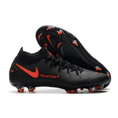 NIKE Scarpe Phantom Gt Elite Df Fg -Nero Rosso Cile Grigio Scuro