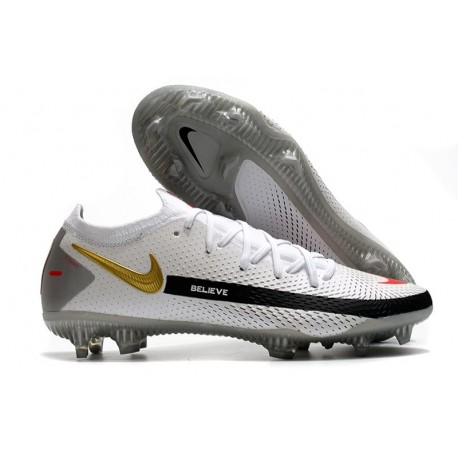 Nike Nuovo Scarpe da Calcio Phantom GT Elite FG Bianco Nero Rosso