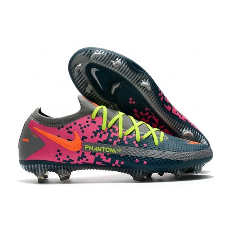 Nike Nuovo Scarpe da Calcio Phantom GT Elite FG Blu Grigio Rosa