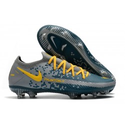 Nike Nuovo Scarpe da Calcio Phantom GT Elite FG Blu Grigio Giallo