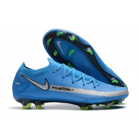 Nike Nuovo Scarpe da Calcio Phantom GT Elite FG Blu Argento