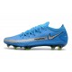 Nike Nuovo Scarpe da Calcio Phantom GT Elite FG Blu Argento
