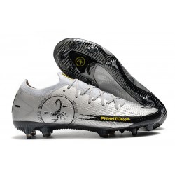 Nike Nuovo Scarpe da Calcio Phantom GT Scorpion Elite FG Argento Nero