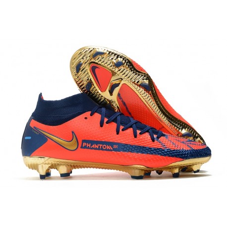 Scarpa Calcio Nike Phantom GT Elite DF FG Arancio Blu Oro