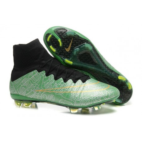 Scrape Nike Mercurial Superfly Iv FG Terreno Duro Verde Nero Oro