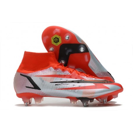 Nike Mercurial Superfly 8 Elite SG Pro AC Rosso Cile Nero Ghost Arancione Total