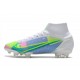 Scarpe Nike Mercurial Superfly 8 Elite DF FG Bianco Blu Verde