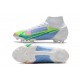 Scarpe Nike Mercurial Superfly 8 Elite DF FG Bianco Blu Verde