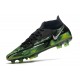 Nike Phantom GT 2 Elite DF FG Nero Metallic Platino Verde Strike