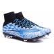 Scrape Nike Mercurial Superfly Iv FG Terreno Duro Blu Bianco