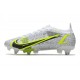 Scarpe Nike Mercurial Vapor 14 Elite SG-Pro Bianco Nero Metallic Argento Volt