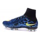 Nuovo 2015 Scrape Calcio Nike Mercurial Superfly FG Terreni Blu Giallo