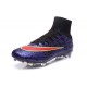 Nuovo 2015 Scrape Calcio Nike Mercurial Superfly FG Terreni Viola Rosso