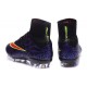 Nuovo 2015 Scrape Calcio Nike Mercurial Superfly FG Terreni Viola Rosso