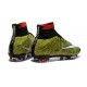 Nuovo 2015 Scrape Calcio Nike Mercurial Superfly FG Terreni Giallo Nero Bianco