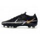 Nike Phantom GT ii Elite FG Nero Metallic Grigio Scuro Oro Metallico