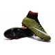 Nuovo 2015 Scrape Calcio Nike Mercurial Superfly FG Terreni Giallo Nero Bianco
