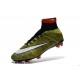 Nuovo 2015 Scrape Calcio Nike Mercurial Superfly FG Terreni Giallo Nero Bianco