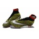 Nuovo 2015 Scrape Calcio Nike Mercurial Superfly FG Terreni Giallo Nero Bianco