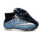 Nuovo 2015 Scrape Calcio Nike Mercurial Superfly FG Terreni Safari Blu Bianco