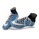 Nuovo 2015 Scrape Calcio Nike Mercurial Superfly FG Terreni Safari Blu Bianco