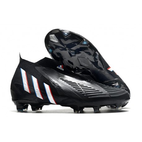 adidas Predator Edge+ FG Nuovo Nero Core Bianco Rosso Vivido