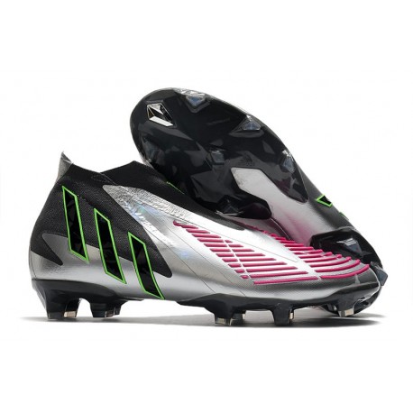 adidas Predator Edge+ FG Nuovo Argento Nero Rosa