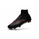 Nuovo 2015 Scrape Calcio Nike Mercurial Superfly FG Terreni Nero Rosso