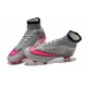 Scrapa da Calcio Nike Mercurial Superfly 4 FG ACC Grigio Loup Rosa Hyper