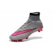 Scrapa da Calcio Nike Mercurial Superfly 4 FG ACC Grigio Loup Rosa Hyper