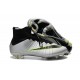 Nuovo 2015 Scrape Calcio Nike Mercurial Superfly FG Terreni Grigio Nero Verde